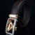 golden buckle brown belt