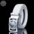 silver buckle white belt